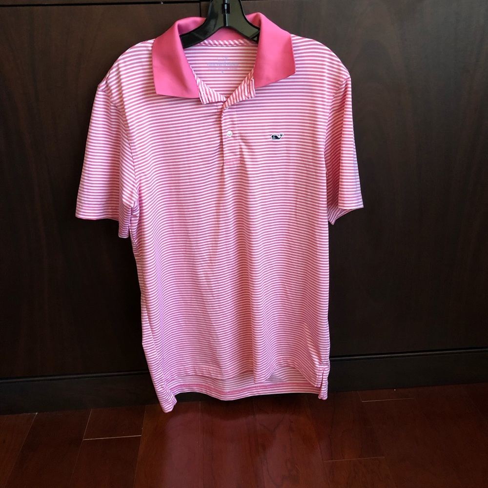 Vineyard Vines Pink Golf Polo Size Small